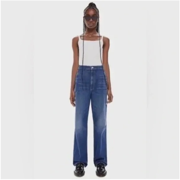 Mother The Pinch Sneak Super High Waist Wide Leg Jeans - Picture 2 of 12